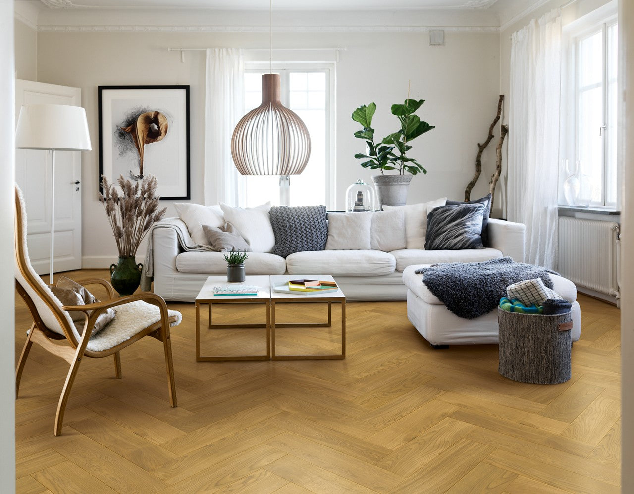 Chestnut Blonde Oak, Herringbone