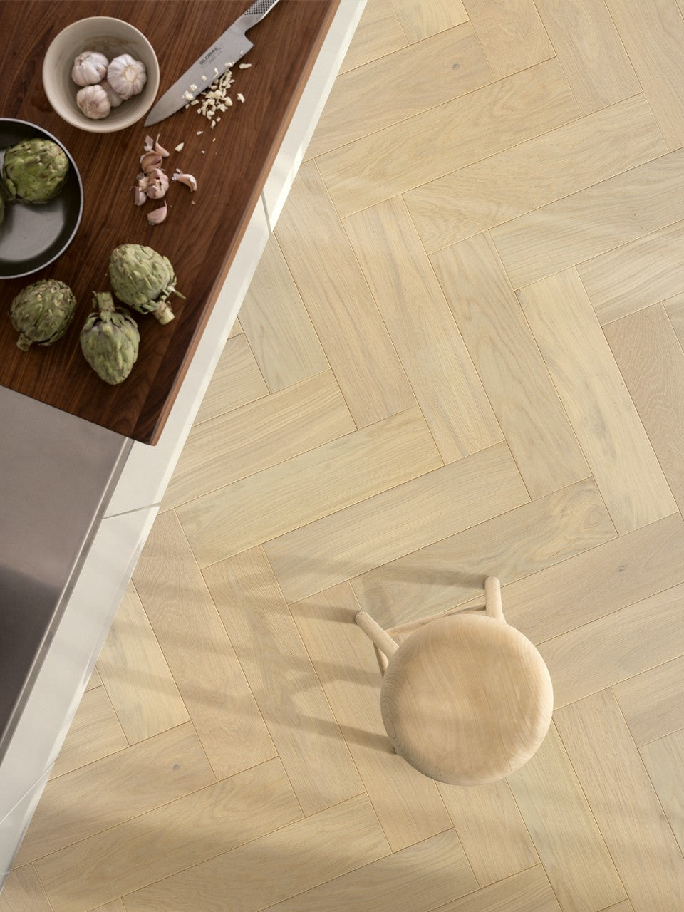Creamy Oak, Herringbone