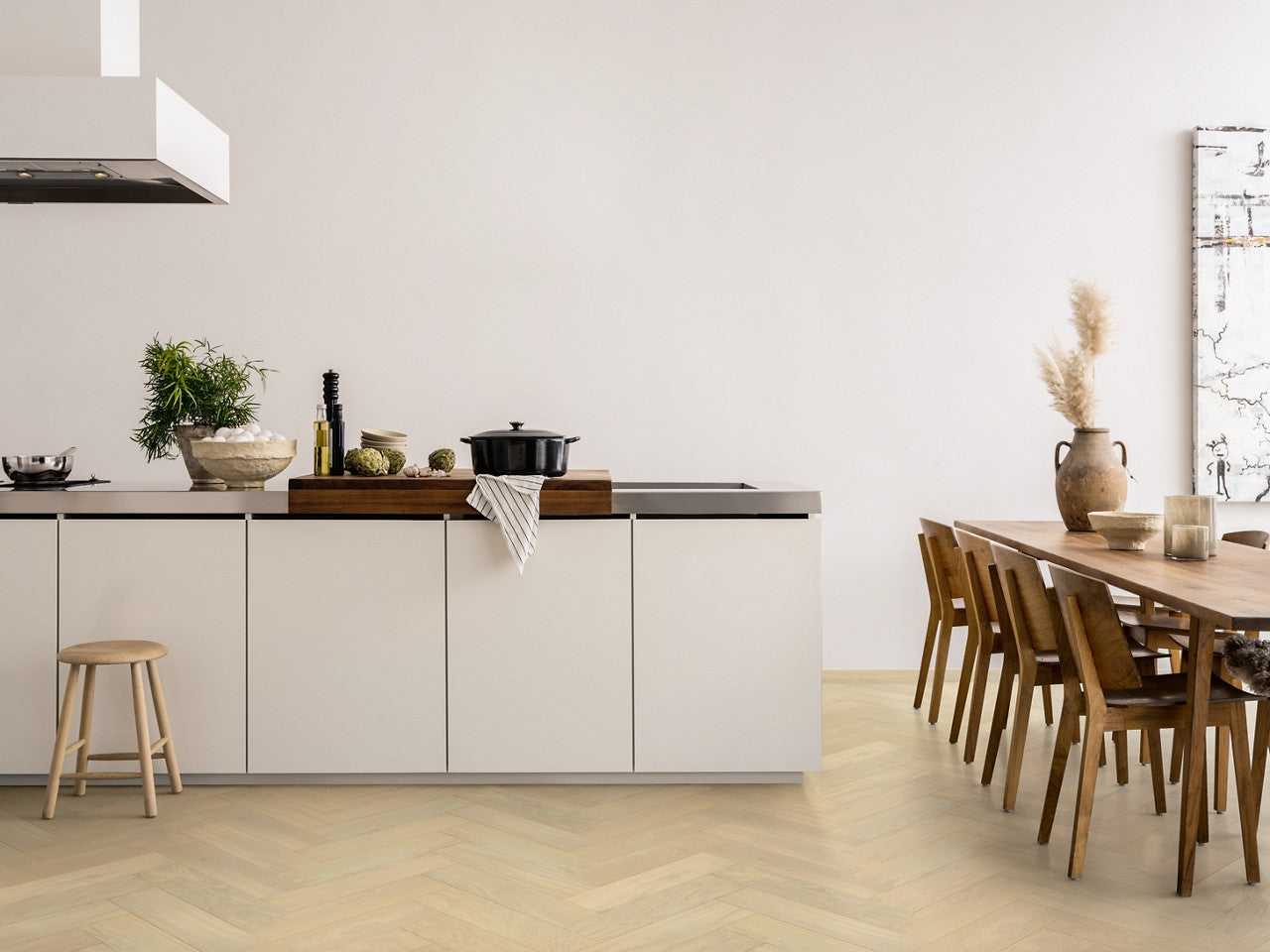 Creamy Oak, Herringbone