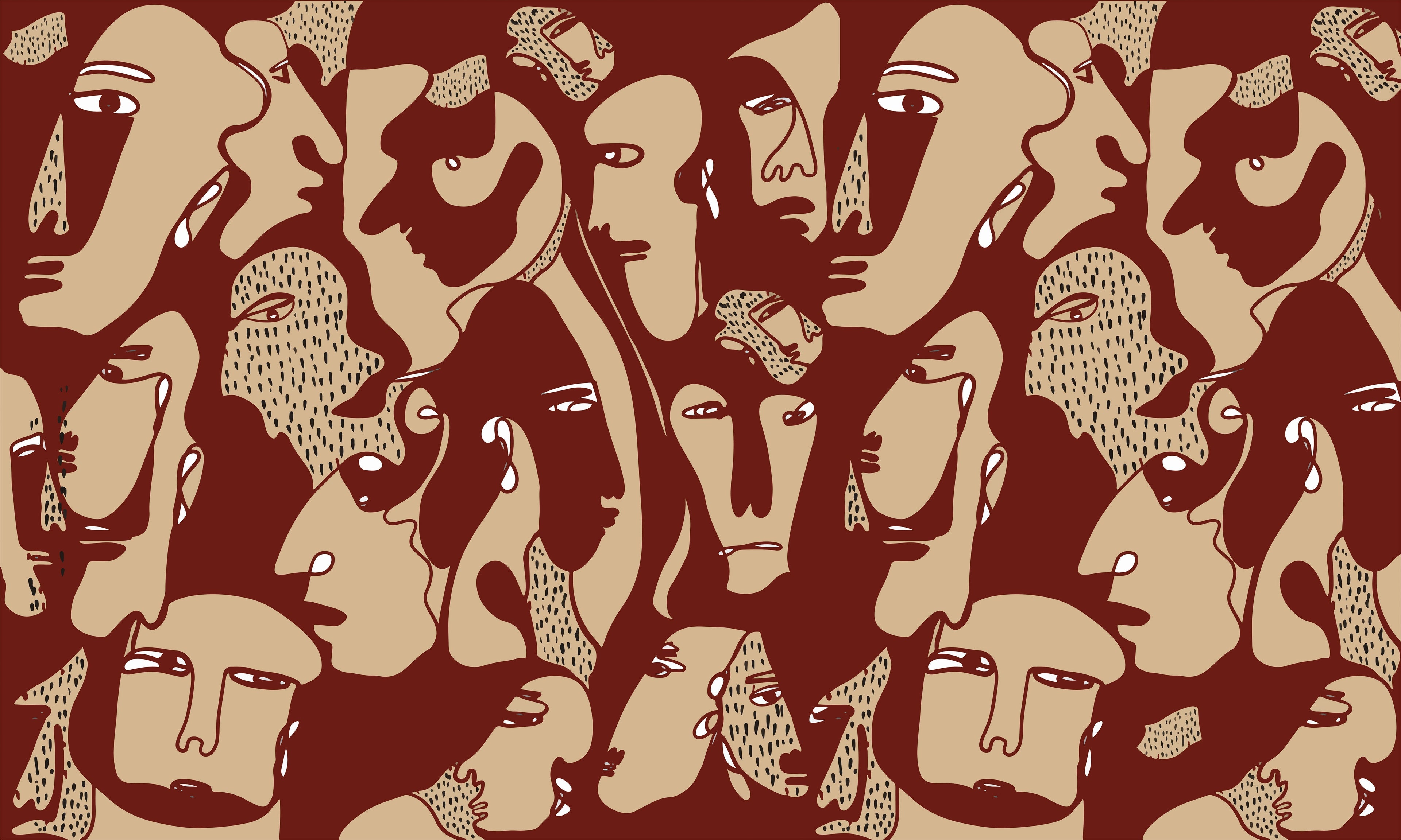 Faces Burgundy