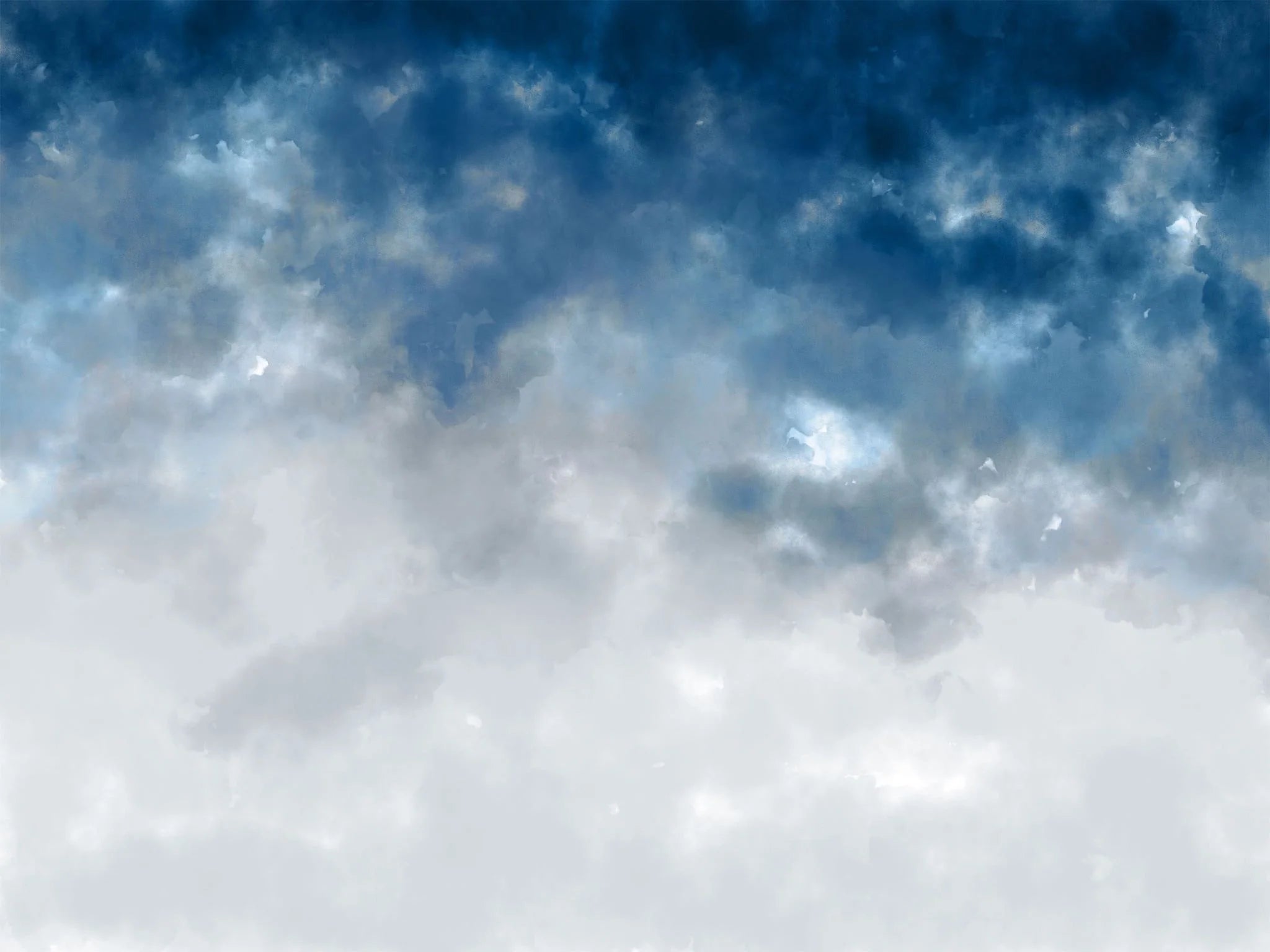 Watercolor Ombre Blue & Grey