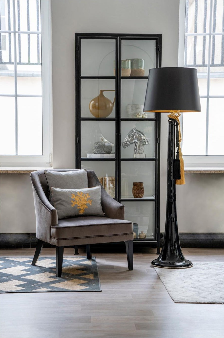 Zurich Black Floor Lamp