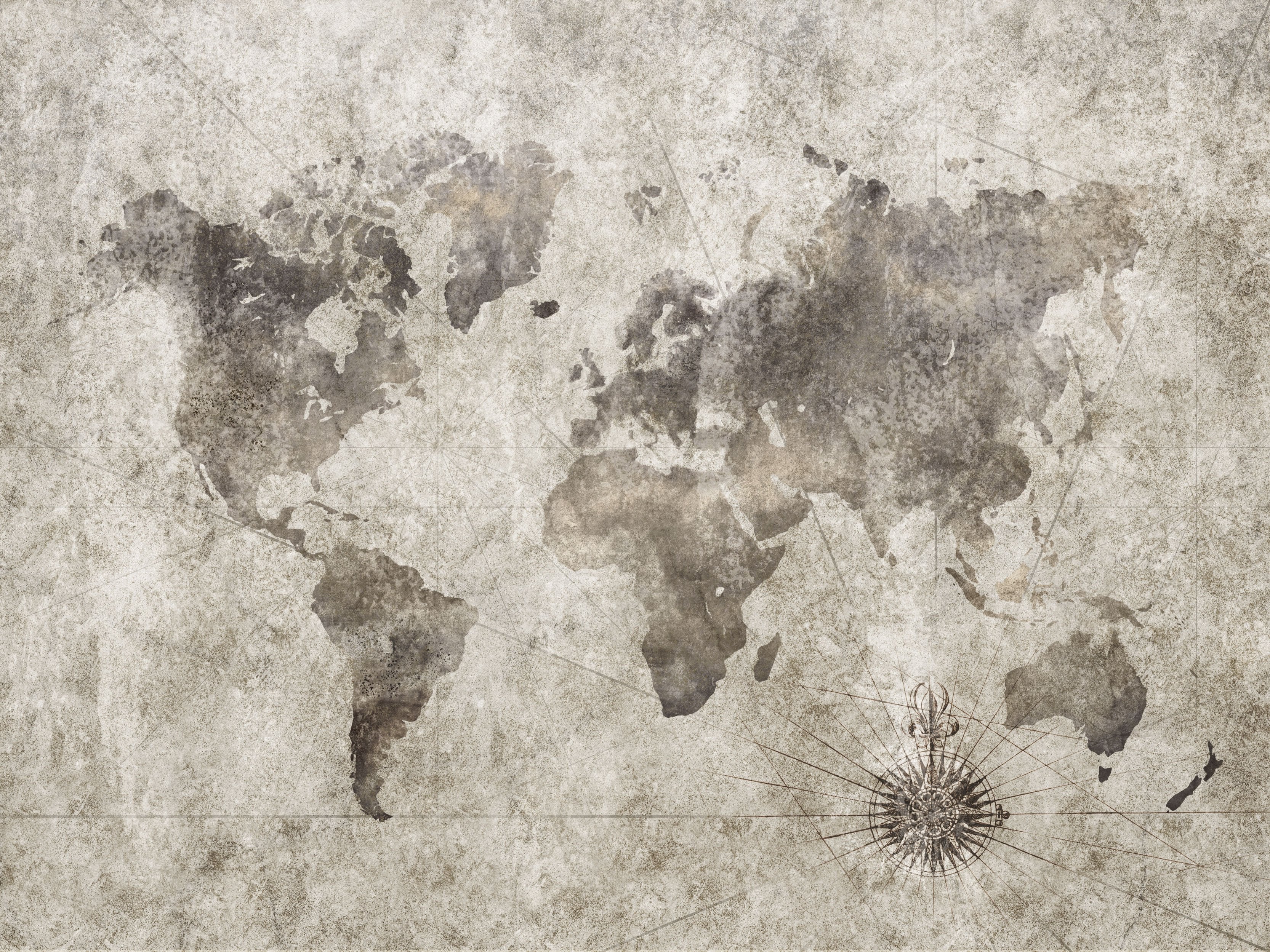 Grunge World Map