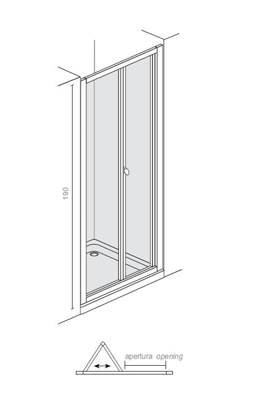 Playfour Reversible Bi-fold Door (85-91cm Extension)